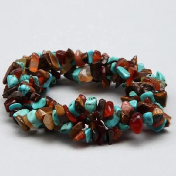 BOUTIQUE NEW WOMENS BEADED BRACELET JEWELRY BEADS STRETCH SIZE S - Picture 1 of 3